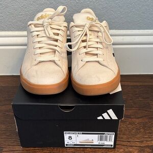 adidas Women Sneakers Cream Upper with Gum Brown Sole